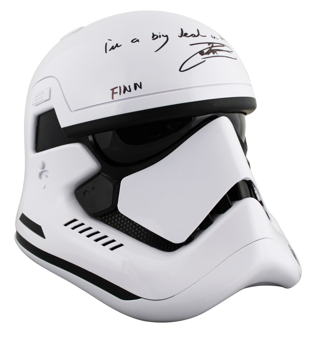 John Boyega Star Wars The Force Awakens "3x Insc" Signed Helmet JSA #CA61491