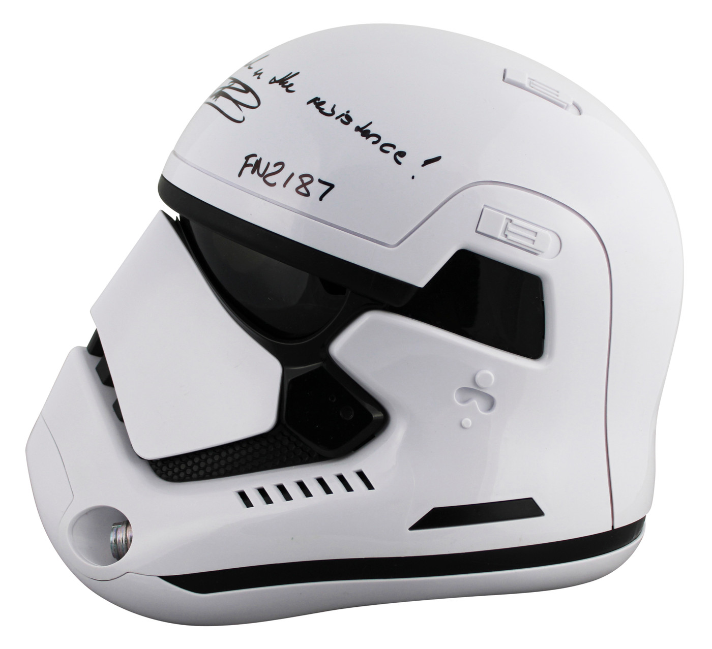 John Boyega Star Wars The Force Awakens "3x Insc" Signed Helmet JSA #CA61491