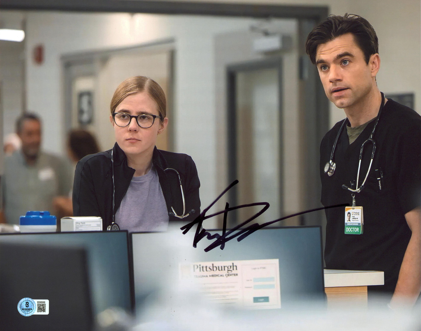 Taylor Dearden The Pitt Authentic Signed 11x14 Horizontal Photo BAS #BS96999