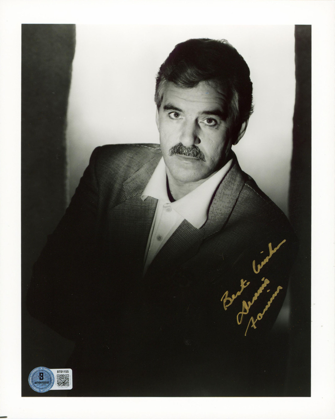 Dennis Farina Law & Order "Best Wishes" Authentic Signed 8x10 Photo BAS #BT01155