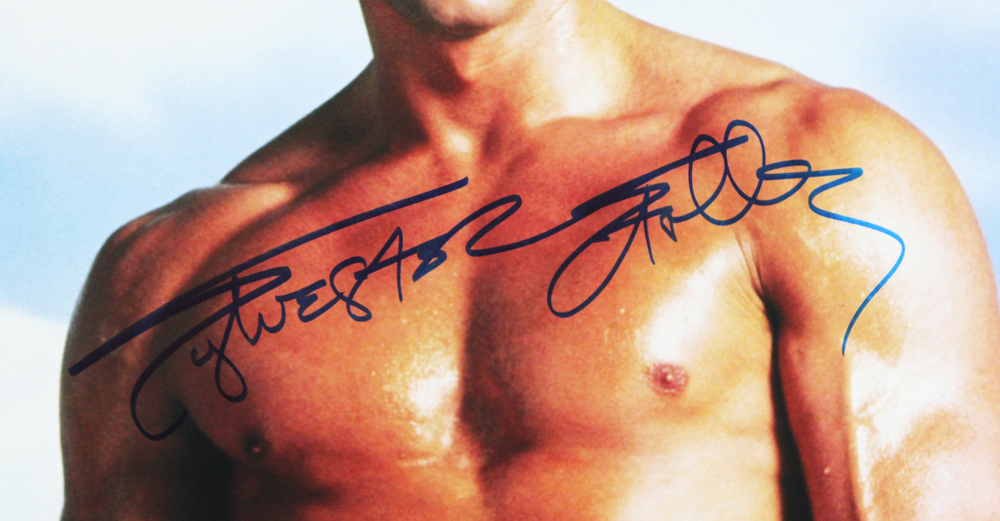 Sylvester Stallone Rocky Authentic Signed 16x20 Vertical Sky Photo