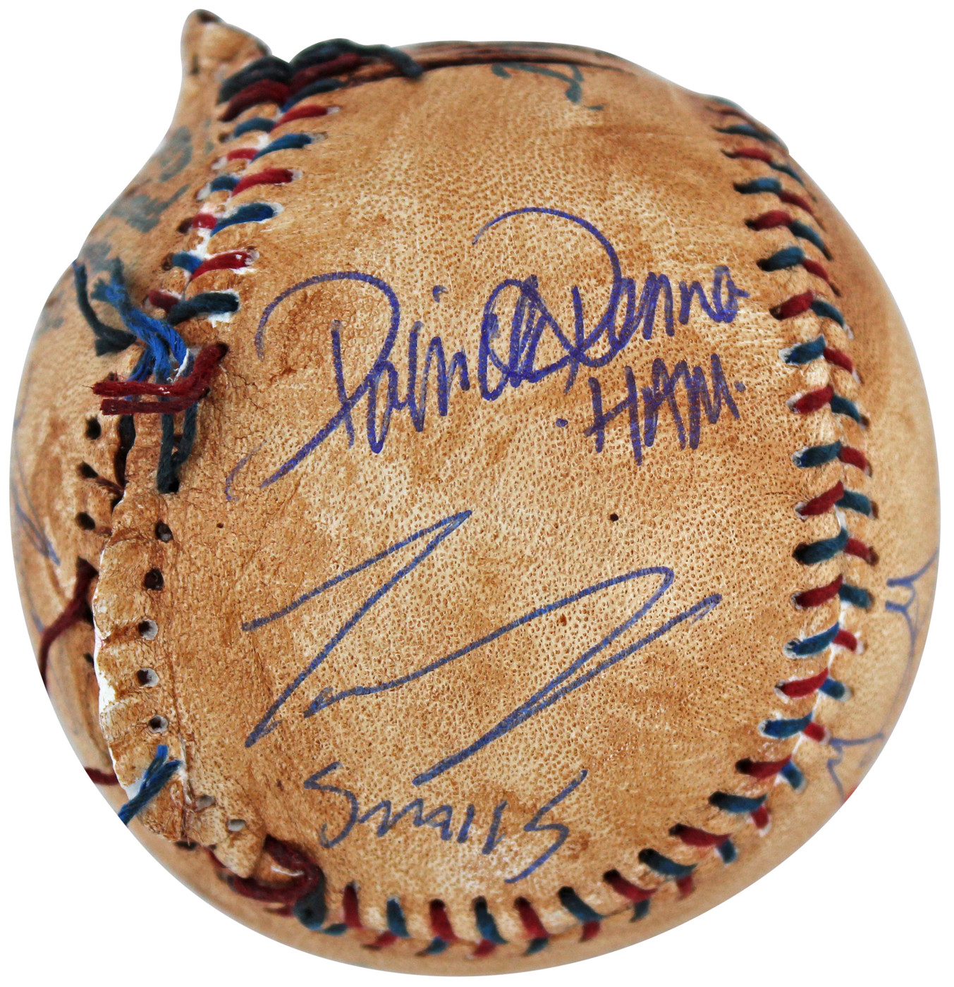 Sandlot (8) Guiry, Leopardi, Renna +5 Signed Chewed Baseball w/ Case BAS