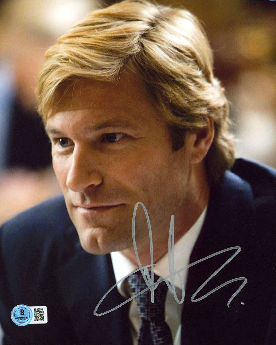 Aaron Eckhart Batman The Dark Knight Authentic Signed 8x10 Vertical Photo BAS 1