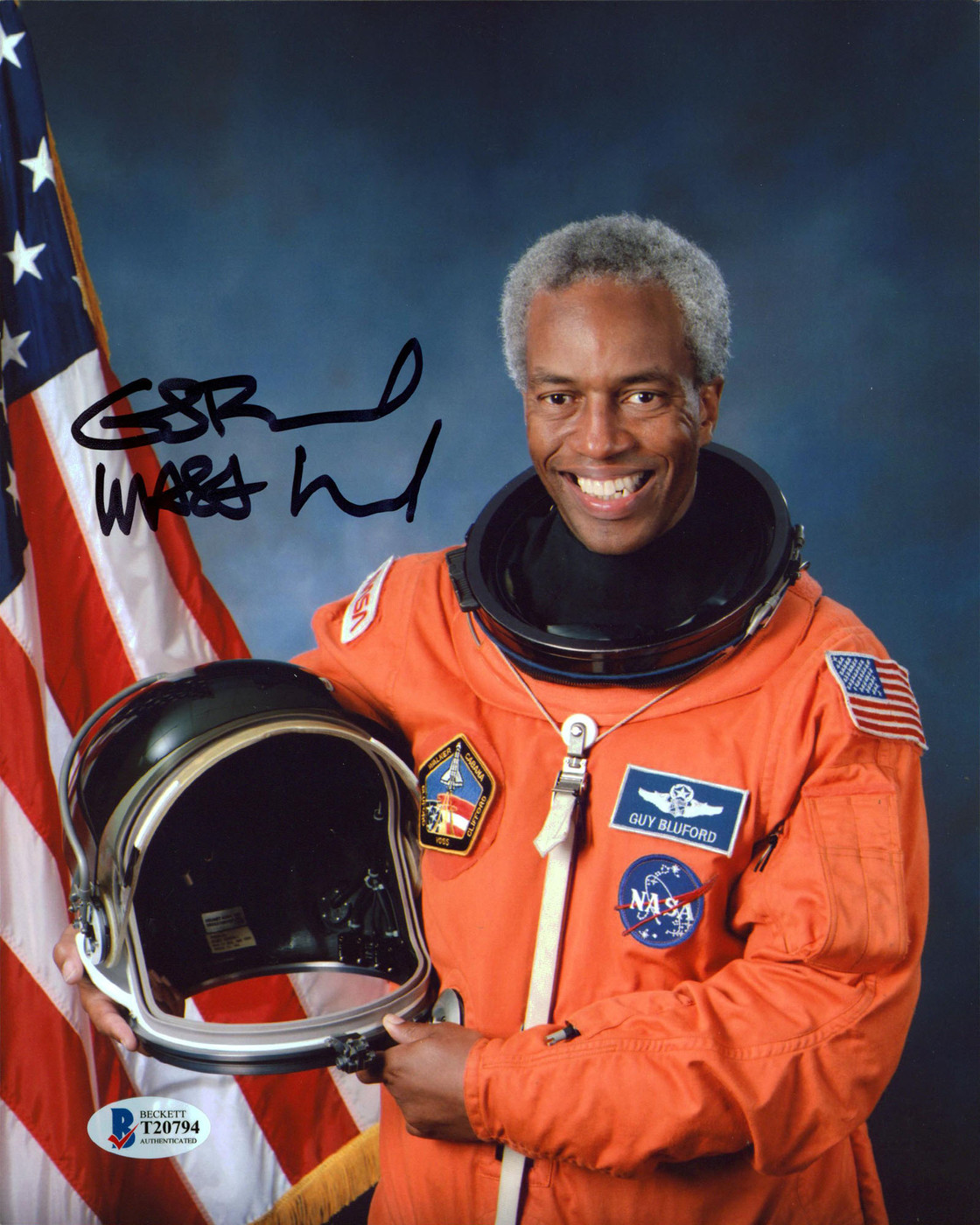 Guion Bluford NASA Astronaut "NASA" Authentic Signed 8x10 Photo BAS #T20794