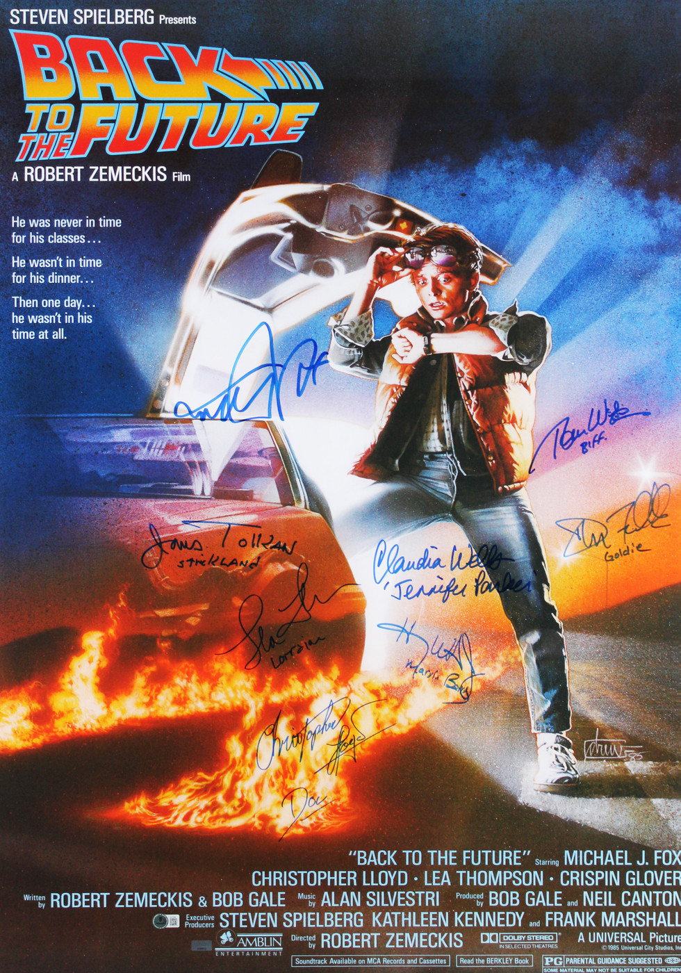 Back to the Future (8) Fox, Lloyd +6 Signed & Framed 27x40 Movie
