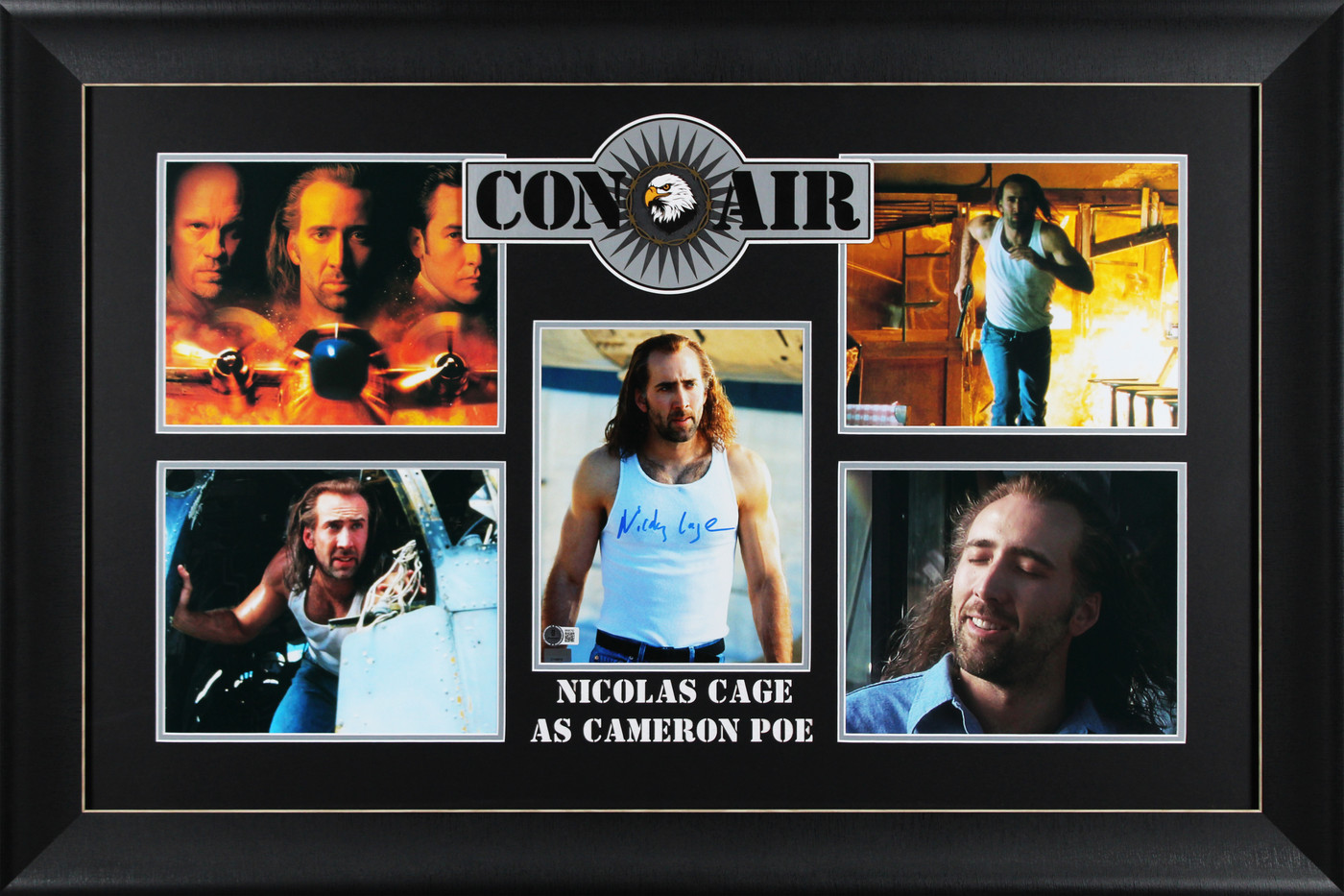 Nicolas Cage Con Air Authentic Signed 8x10 Framed Photo Autographed BAS #BR85792