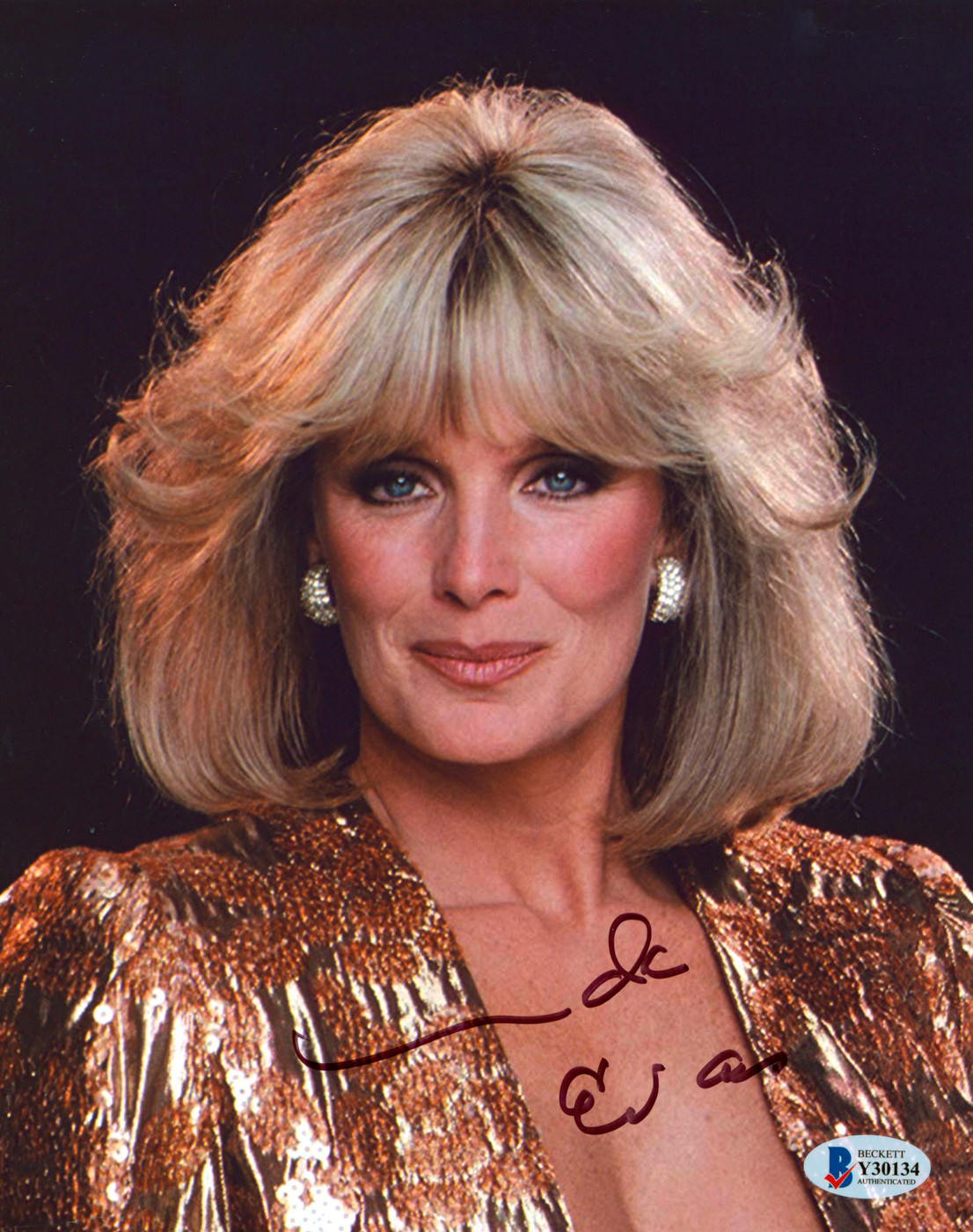 Linda Evans Dynasty Authentic Signed 8x10 Vertical Photo Autographed BAS 2