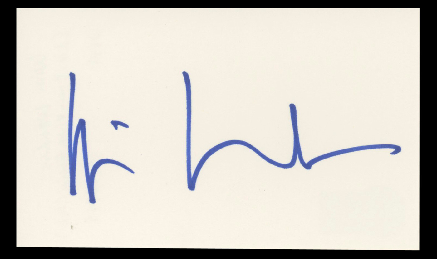 Wim Wenders Buena Vista Social Club Authentic Signed 3x5 Index Card BAS #BT01218