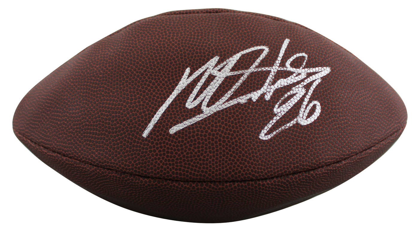 Cowboys Miles Sanders Signed Wilson Super Grip Football BAS Witnessed #WZ50909