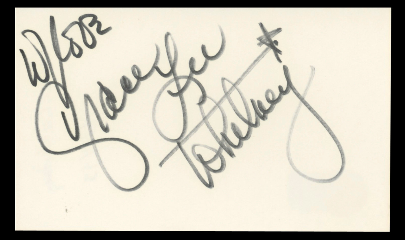 Grace Lee Whitney Star Trek Authentic Signed 3x5 Index Card BAS #BT01220