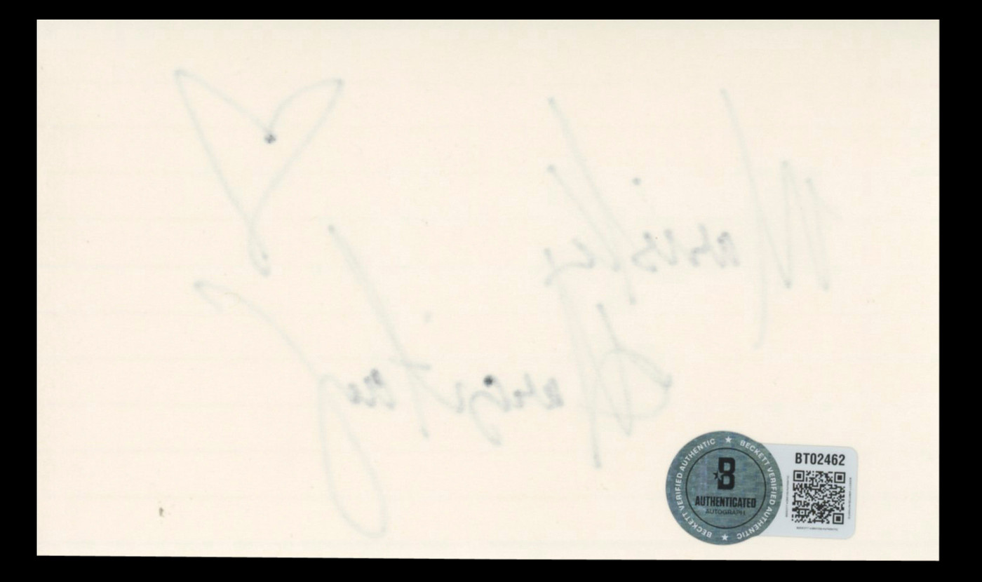 Mariska Hargitay Law & Order SVU Authentic Signed 3x5 Index Card BAS #BT02462