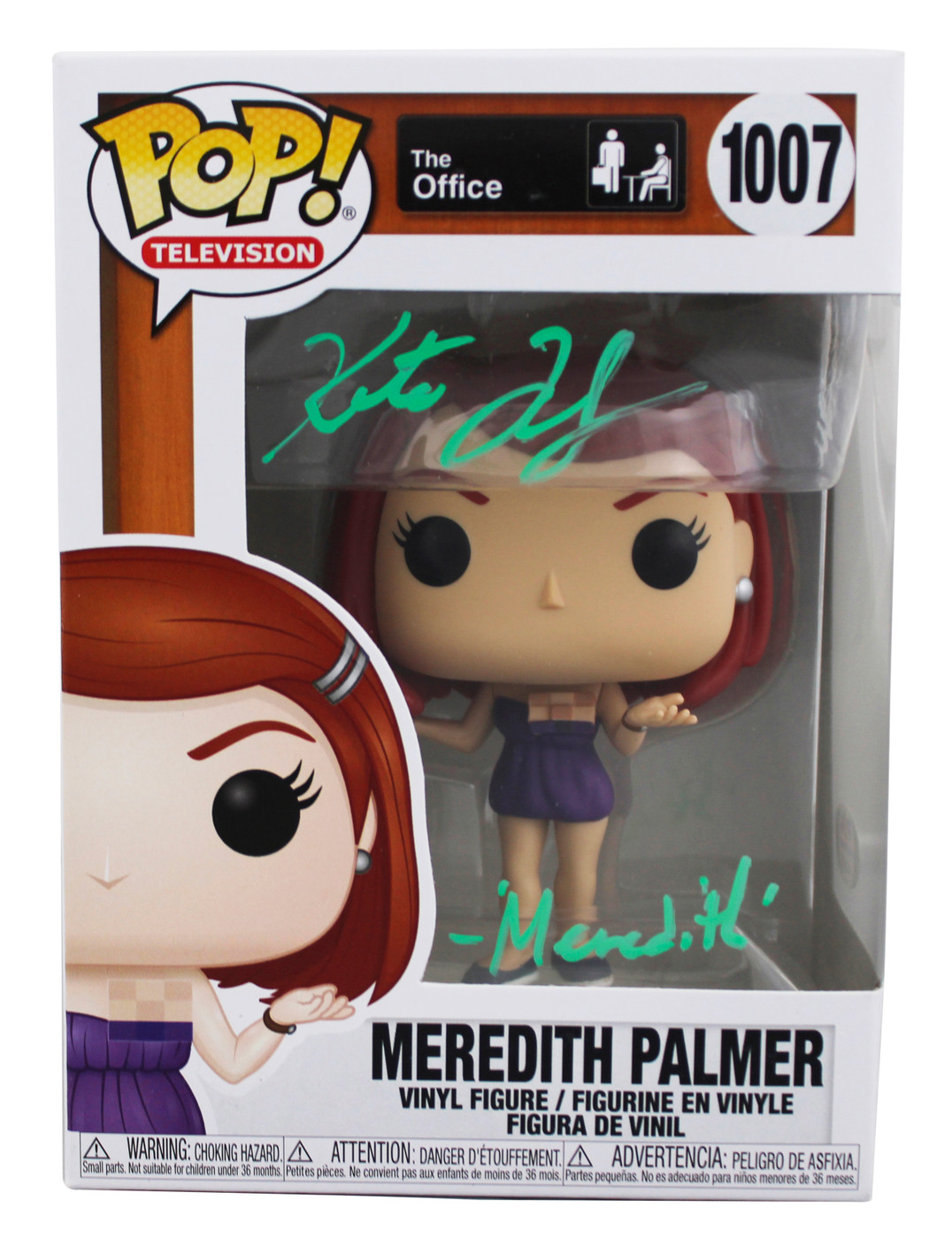 Kate Flannery "Meredith" Signed #1007 Funko Pop Vinyl Figure PSA Itp #9A50438