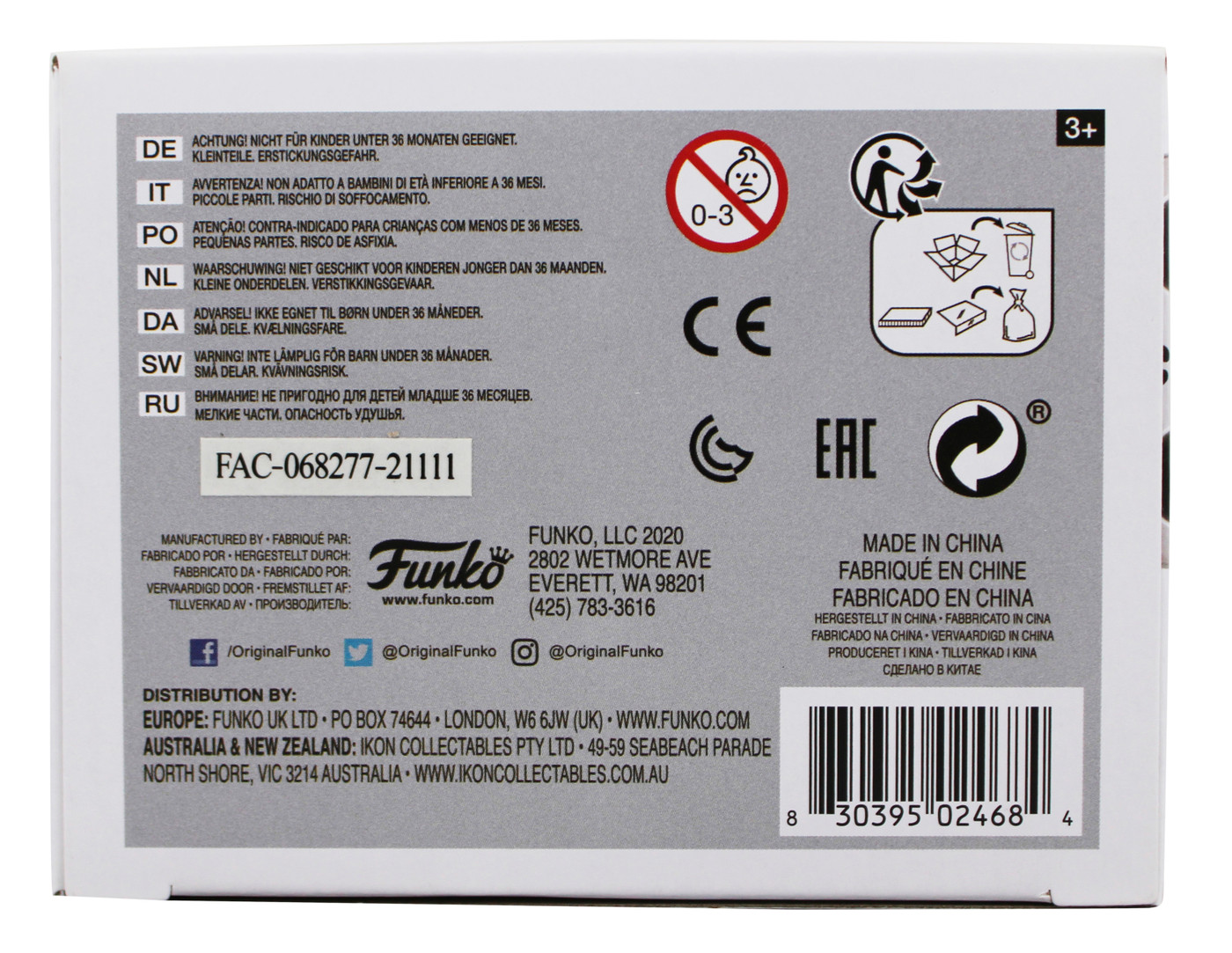 Chris Sarandon "Jack" Signed Jack Skellington #15 Funko Pop Figure JSA #UU06243