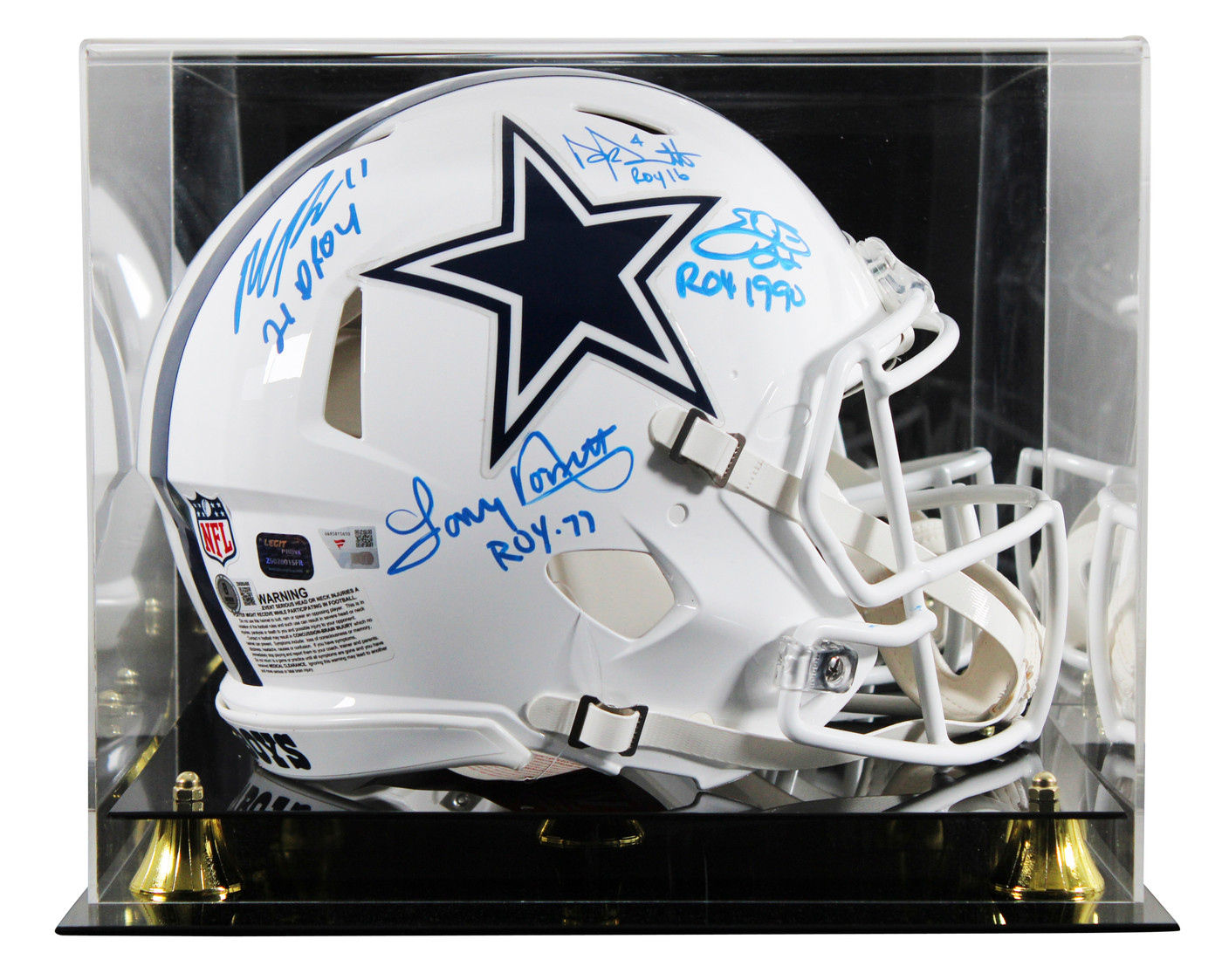 Cowboys (4) Smith Prescott +2 Signed 22 Alt F/S Speed Proline Helmet W/ Case BAS