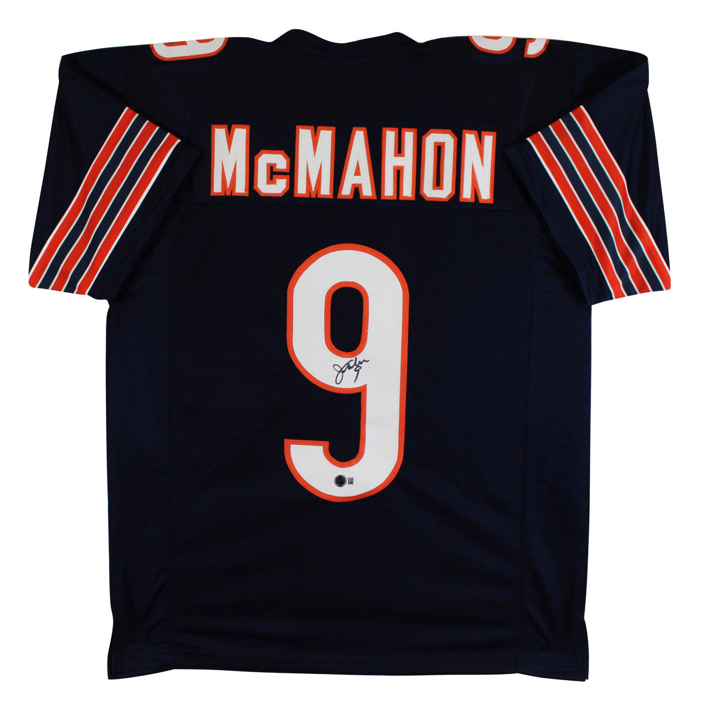 Jim McMahon Authentic Signed Navy Pro Style Jersey Autographed BAS Witnessed