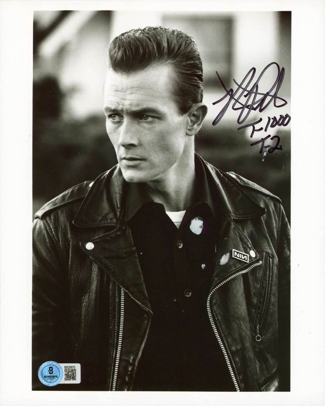 Robert Patrick Terminator 2 "T-1000 T-2" Authentic Signed 8x10 Photo BAS BS20875