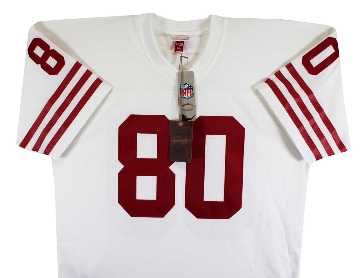 49ers Jerry Rice Authentic Signed White Mitchell & Ness Jersey