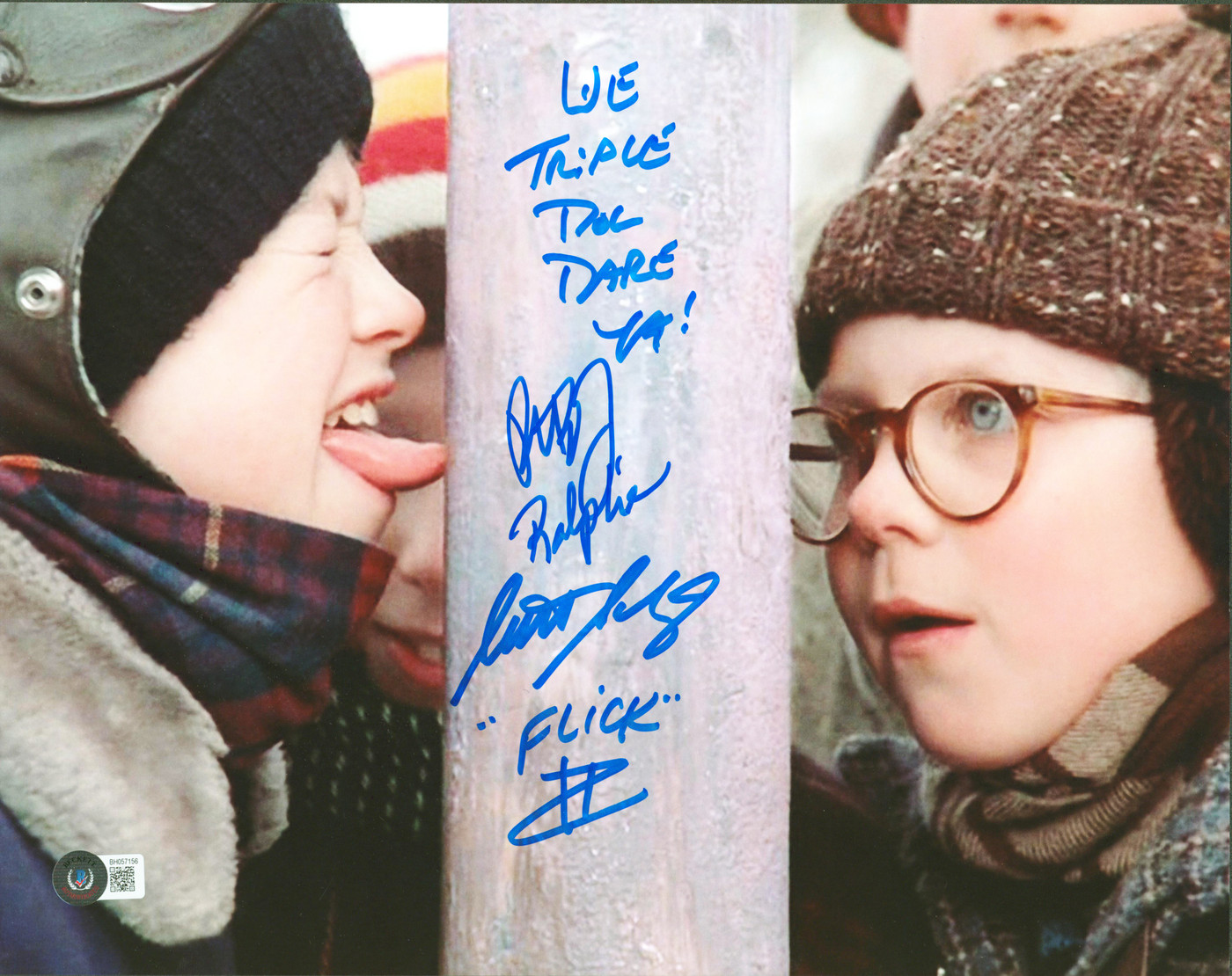 Peter Billingsley & Scott Schwartz A Christmas Story Signed 11x14 Photo BAS