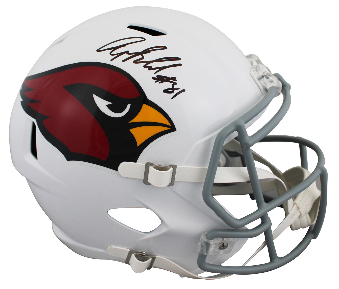 Cardinals Anquan Boldin Signed 2005-22 TB Full Size Speed Rep Helmet BAS Witness