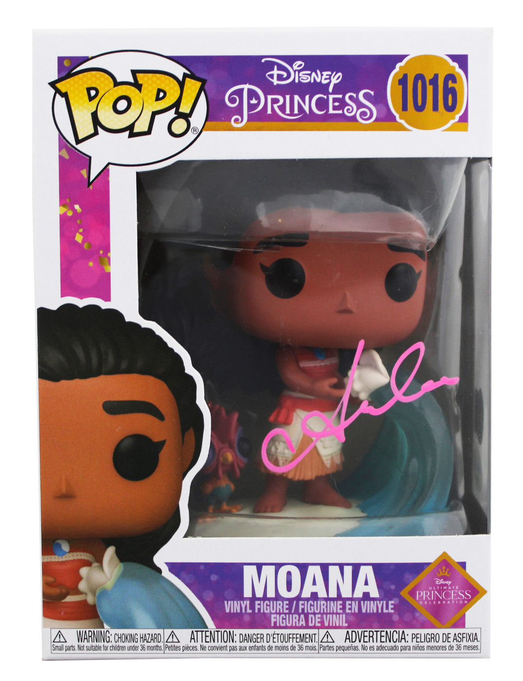 Auliʻi Cravalho Authentic Signed Moana #1016 Funko Pop Vinyl Figure BAS #BT67937