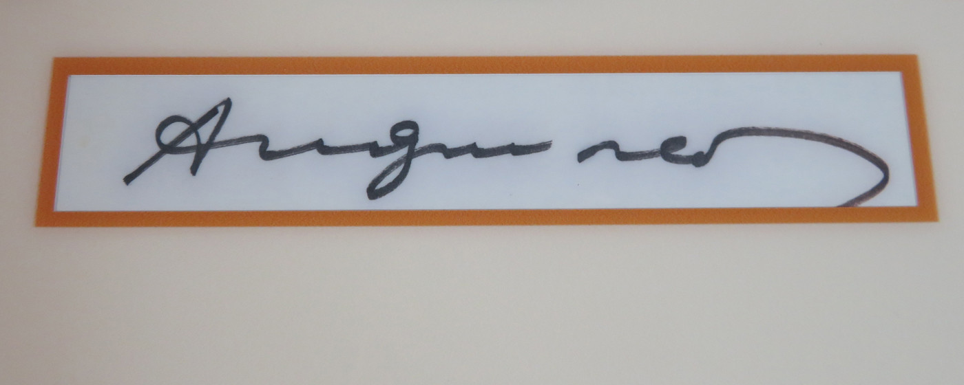 Signed Andy Warhol Display