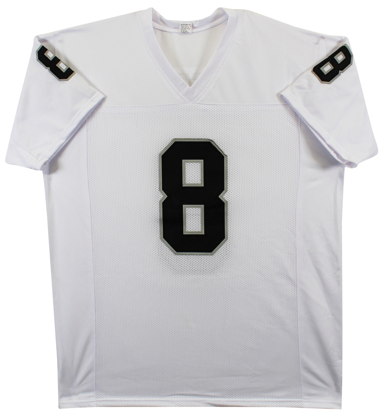 Josh Jacobs Authentic Signed White Pro Style #8 Jersey BAS Witnessed