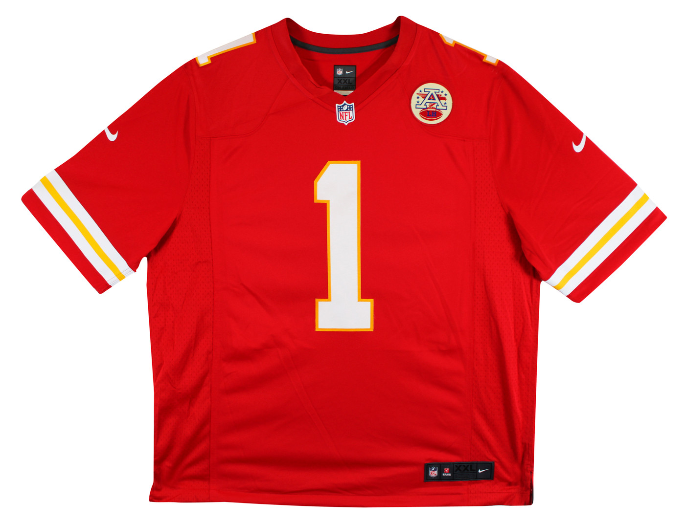 Chiefs Xavier Worthy Signed Red Nike Limited Jersey w/ Black