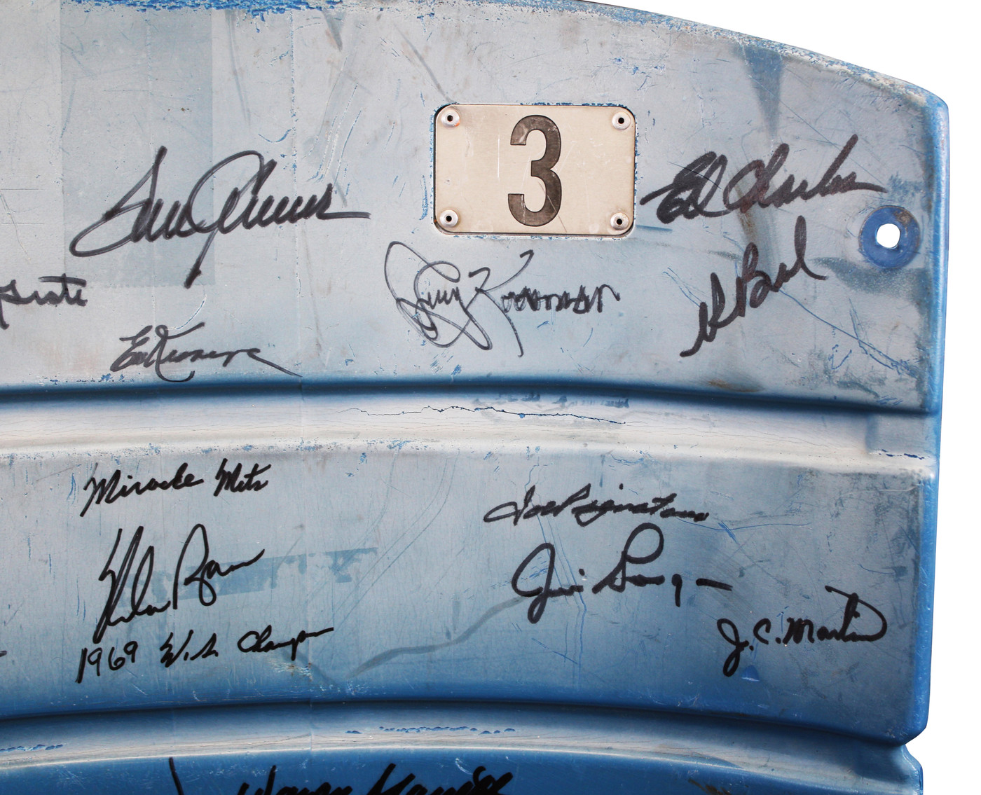 1969 Mets (23) Ryan, Berra, Seaver, Koosman +19 Signed Seatback BAS #AE13780