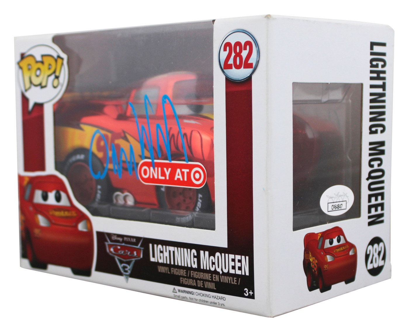 Owen Wilson Cars 3 Signed Lightning McQueen #282 Funko Pop Figure