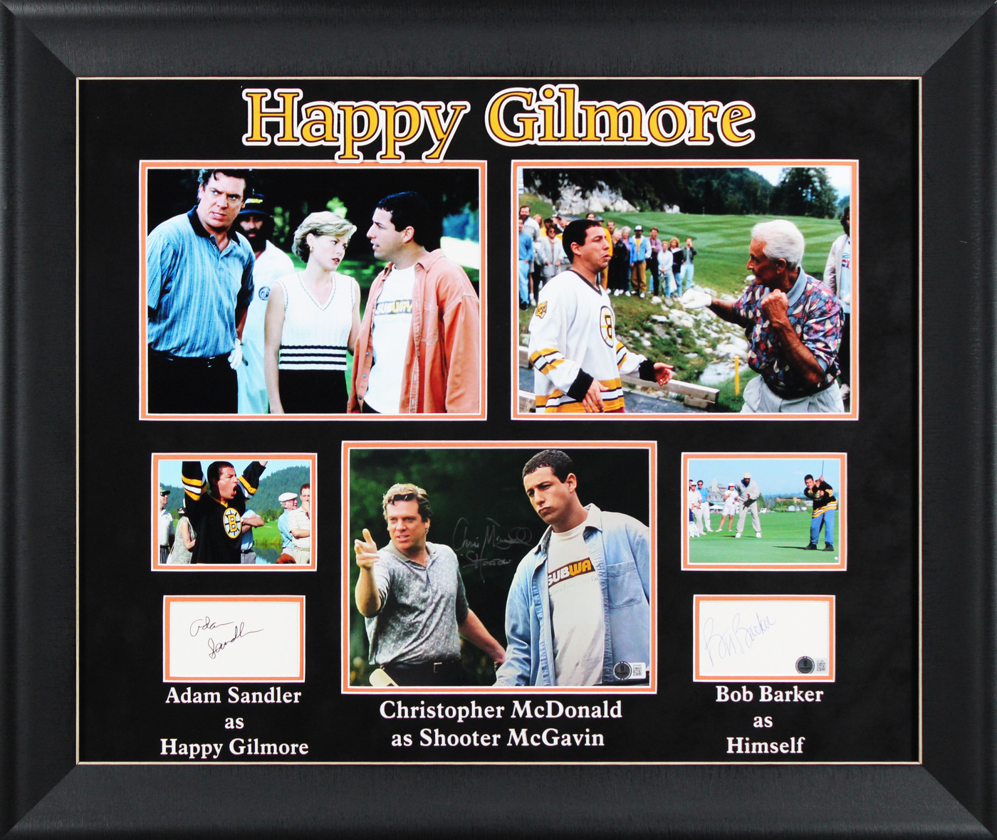 Happy Gilmore (3) Sandler, McDonald & Barker Signed Framed Display BAS #AE13682