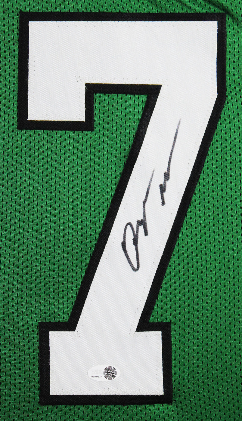 Quinyon Mitchell Signed Kelly Green Pro Style Framed Jersey JSA