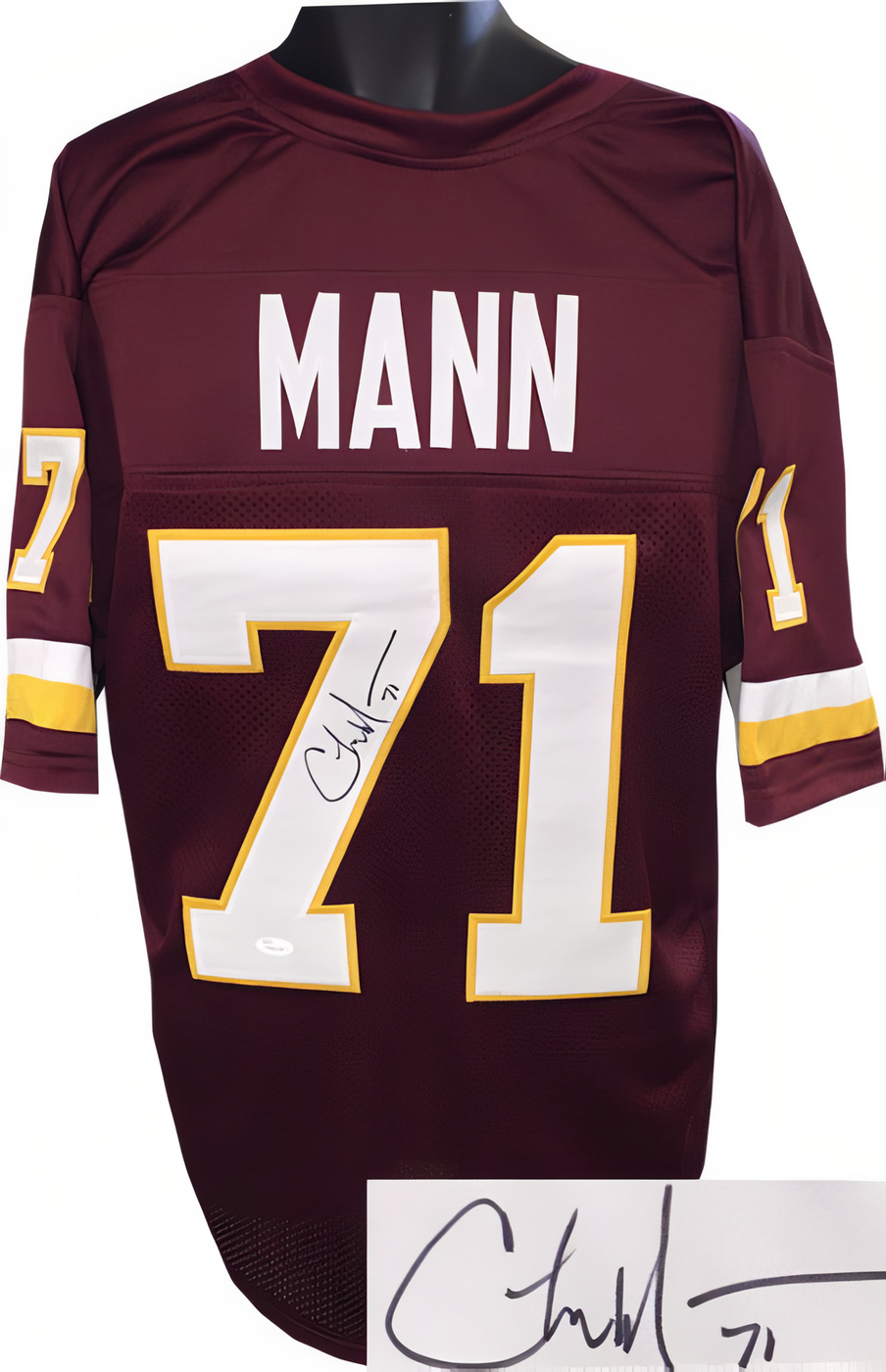 Charles Mann Signed Maroon Tb Custom Stitched Pro Style Football Jersey #71 Xl  Jsa Hologram