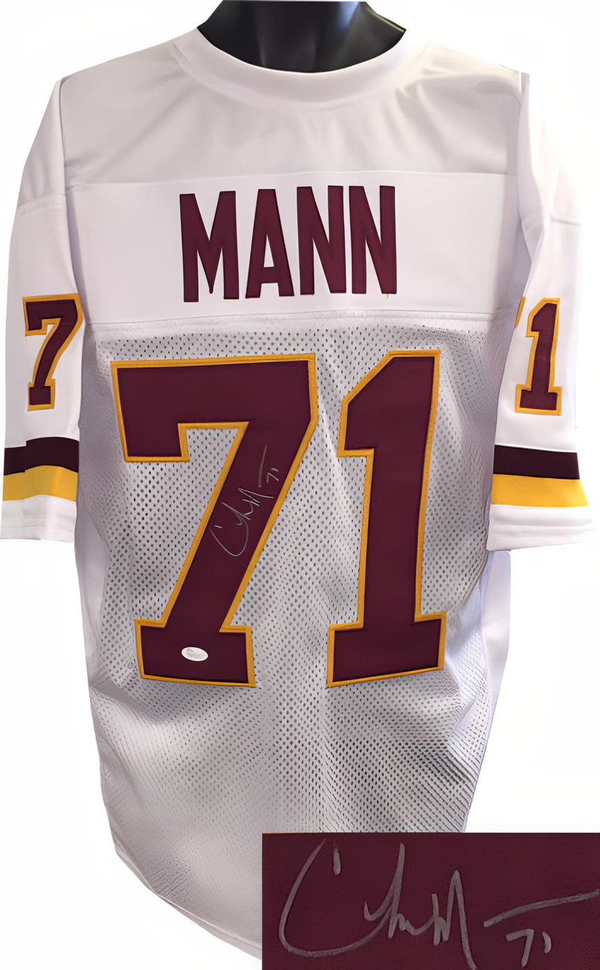 Charles Mann Signed White Tb Custom Stitched Pro Style Football Jersey Xl #71  Jsa Hologram