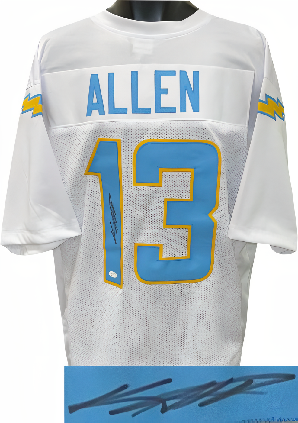 Keenan Allen Signed White Custom Stitched Pro Style Football Jersey Xl  Jsa Witnessed
