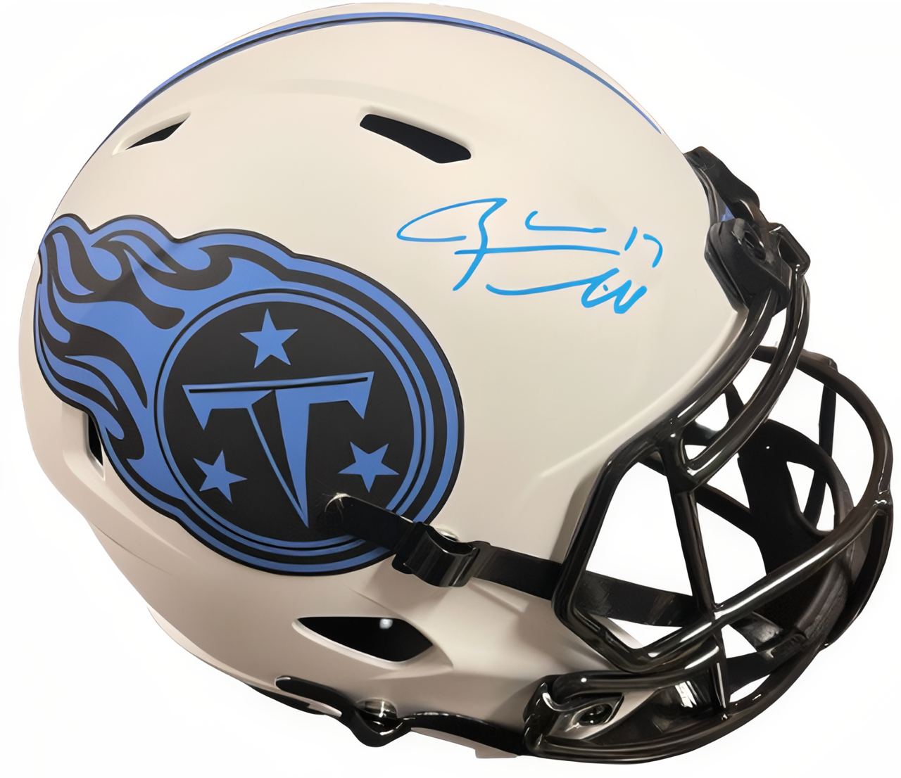 Ryan Tannehill Signed Tennessee Titans Lunar Eclipse Speed Fs Rep Helmet #17  Beckett Witnessed