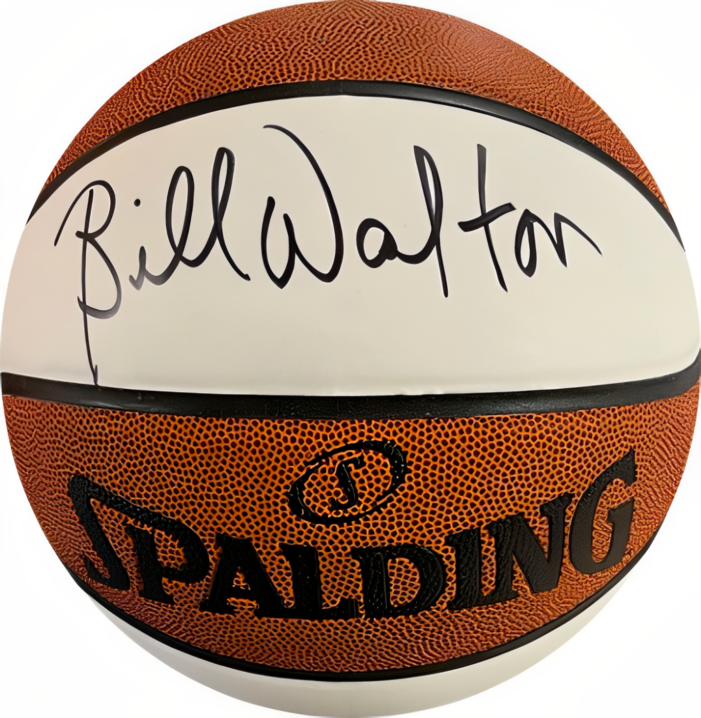 Bill Walton Signed Nba Spalding White Panel Basketball  Jsa Witnessed (Hof/Celtics/Trail Blazers/Clippers)