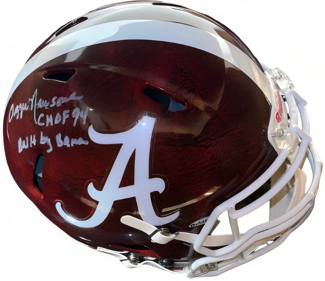 Ozzie Newsome Signed Alabama Crimson Tide Logo Full Size Riddell Victor Speed Authentic Helmet Chof94/Built By Bama  Psa #Ai6300