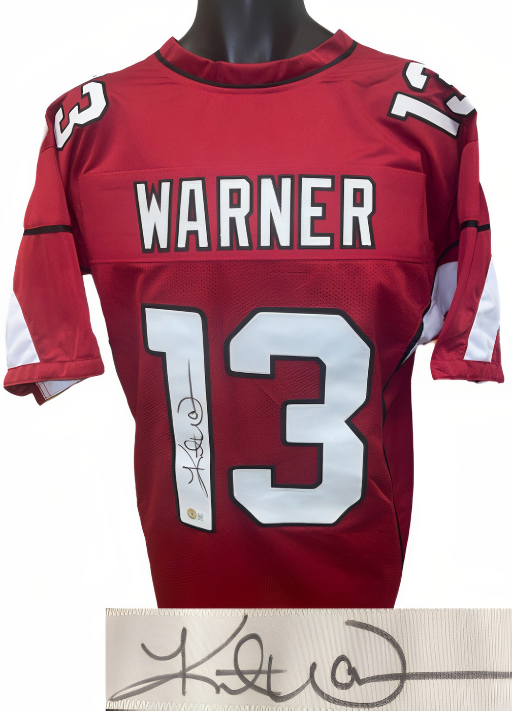 Kurt Warner Signed Arizona Cardinal Red Custom Stitched Pro Style Football Jersey Xl  Beckett Witnessed Hologram #Wl33309