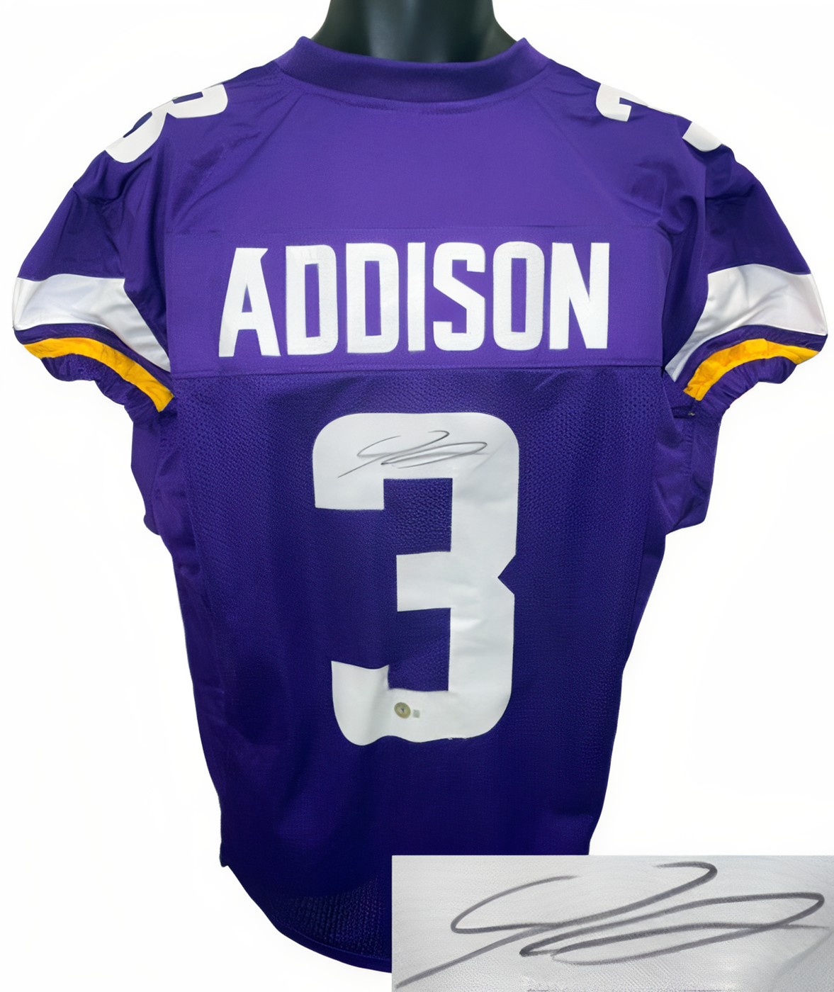 Jordan Addison Signed Minnesota Purple Custom Stitched Pro Style Football Jersey Xl  Beckett Witnessed #W951421