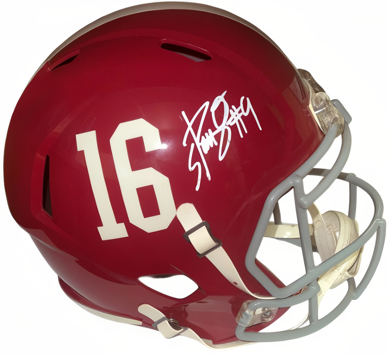 Bo Scarbrough Signed Alabama Crimson Tide Ncaa Riddell Full Size Speed #16 Rep Helmet #9 – Radtke Sports Hologram