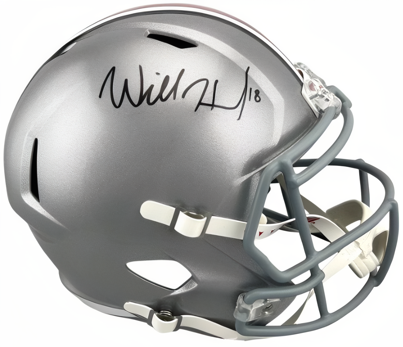 Will Howard Signed Ohio State Buckeyes Riddell Rep Full Size Speed Helmet #18 Psa Witnessed