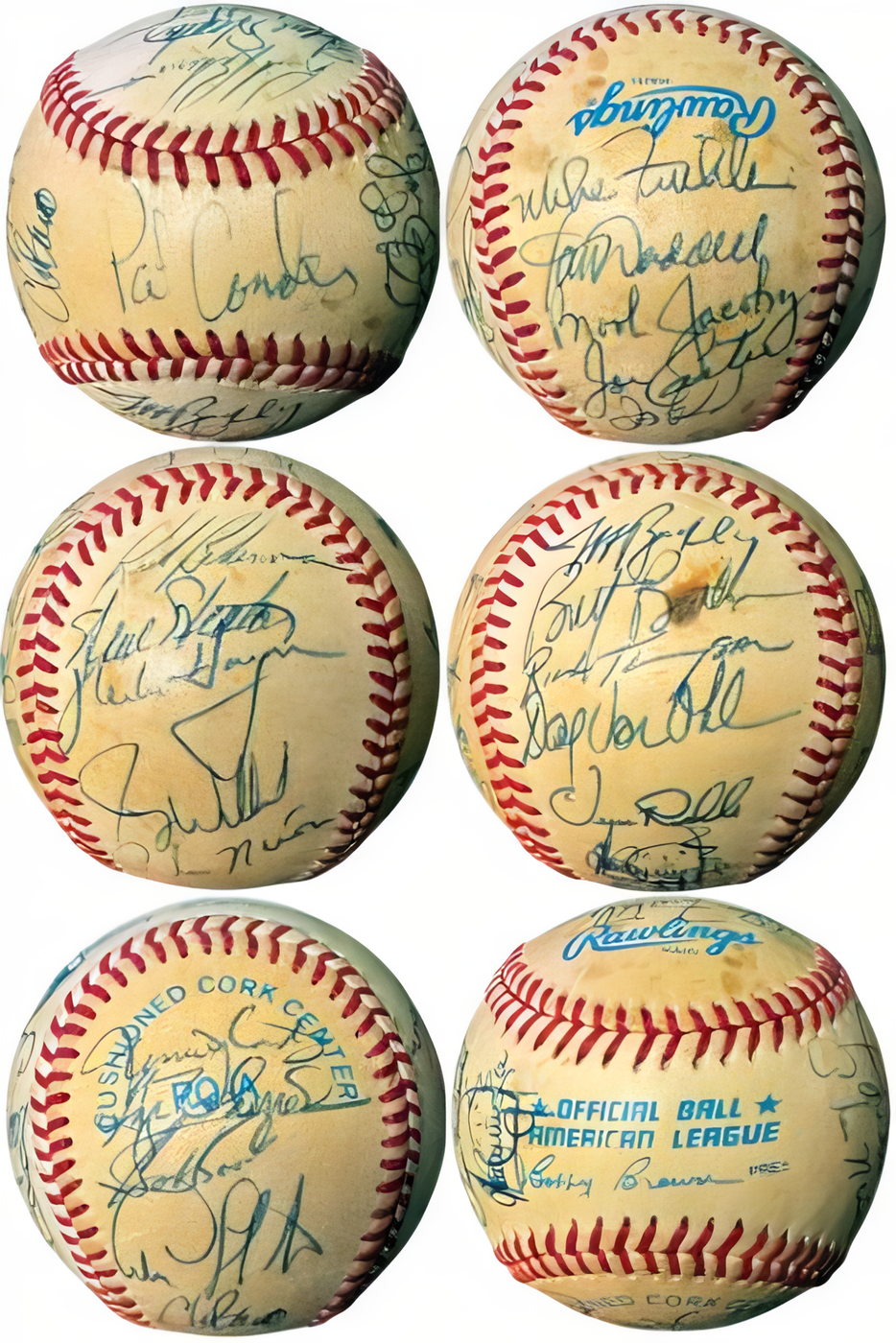 1985 Cleveland Team Signed Roal Rawlings Baseball  22 Sigs – Jsa Loa (Corales/Joe Carter/Bonds/Nixon/Jacoby/Butler/Ruhle) 