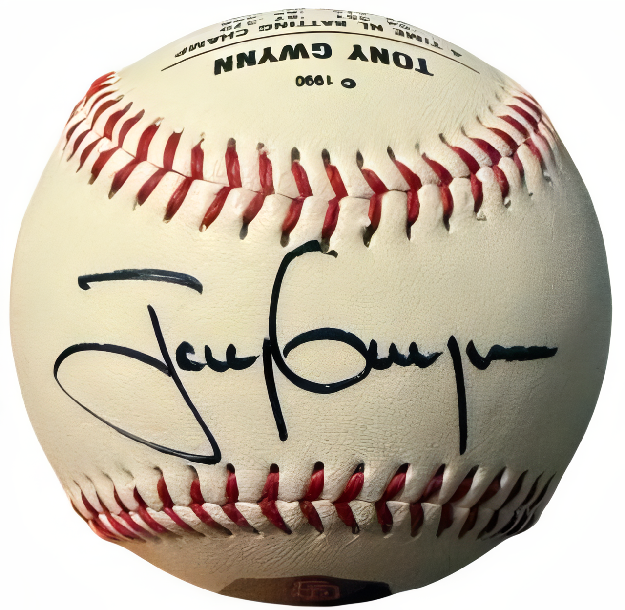 Tony Gwynn Signed Fotoball Usa Mlb Baseball  /1000  Fotoball Usa Coa (San Diego Padres/Hof) Version 2