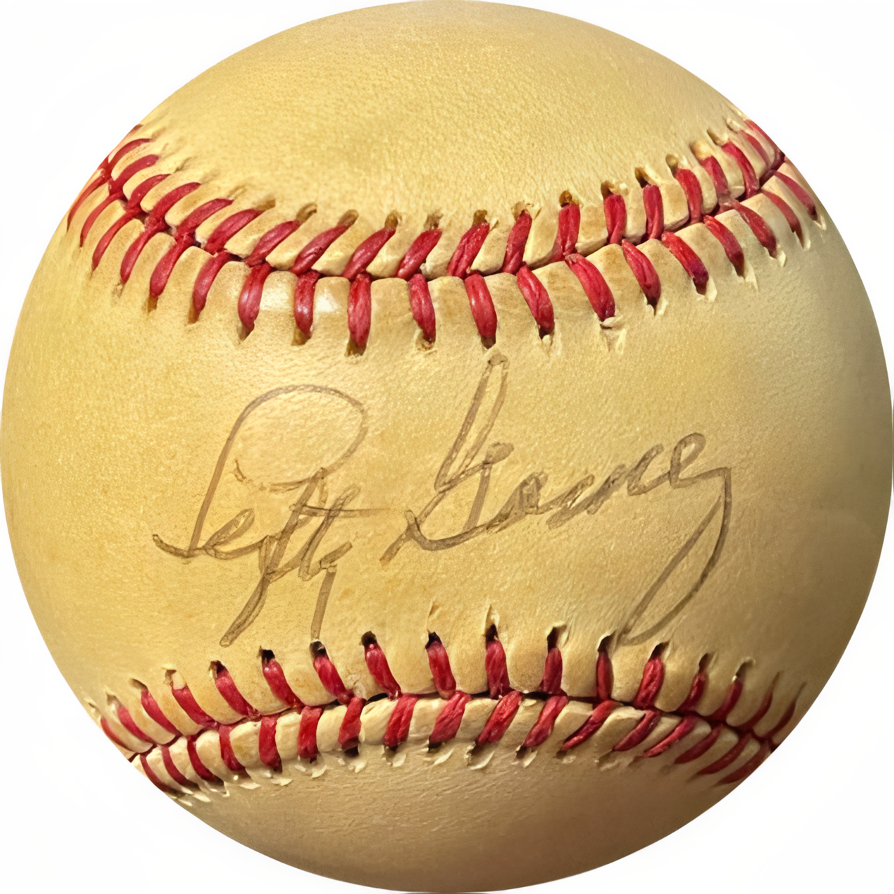 Lefty Gomez Signed Roal Rawlings Official American League Baseball Toned  Jsa Loa (Yankees/Senators)