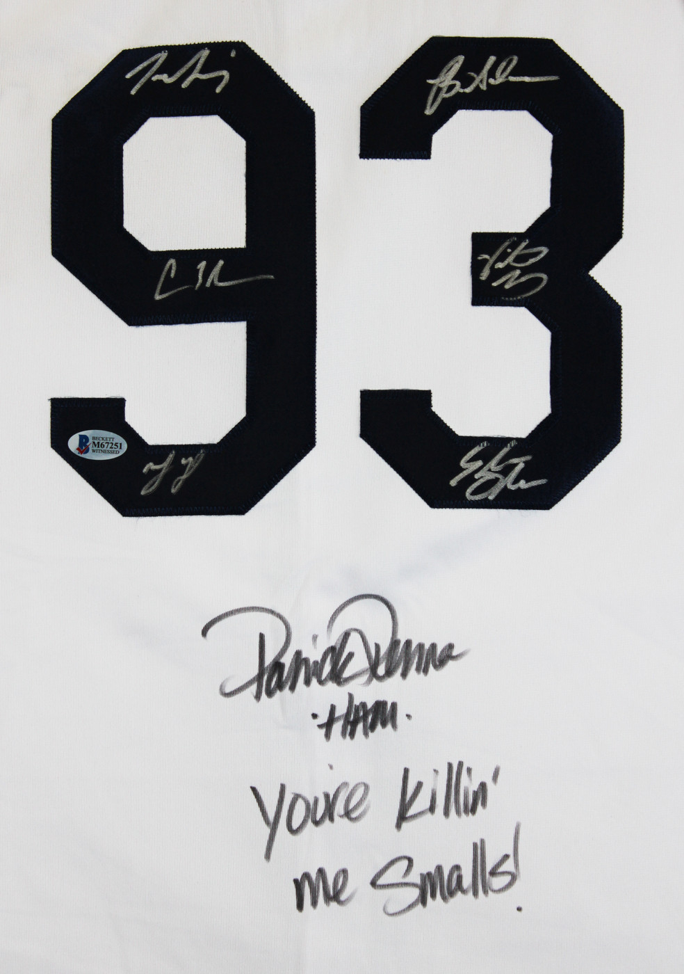 The Sandlot Cast (7) Renna, Guiry, Leopardi, York +3 Signed Jersey BAS Witnessed