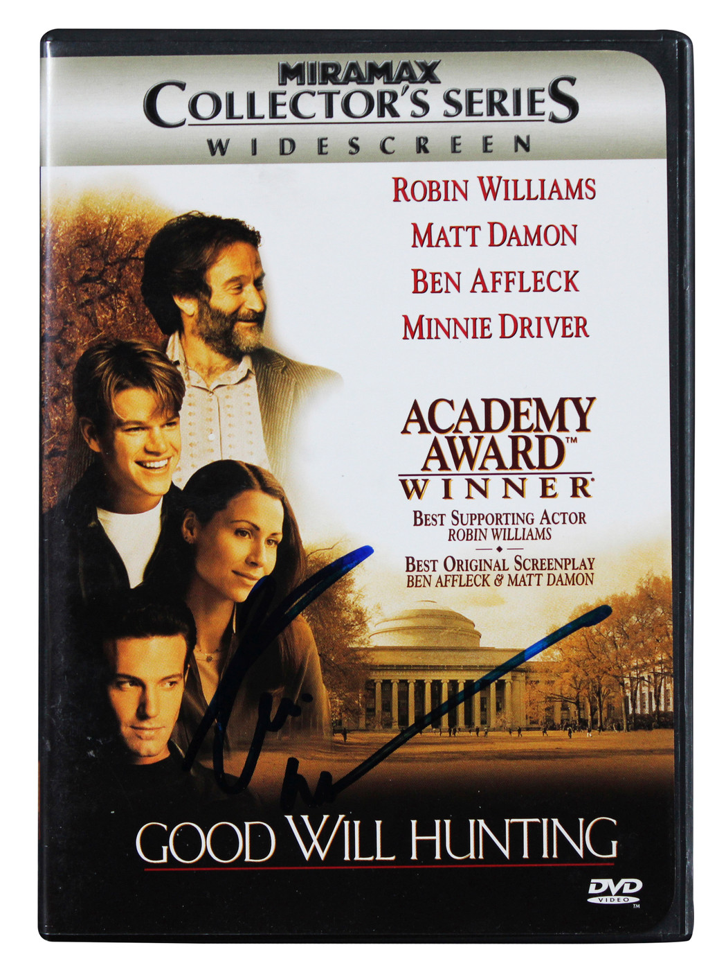 Robin Williams Good Will Hunting Authentic Signed Dvd Cover W/ Disk BAS #AE16890