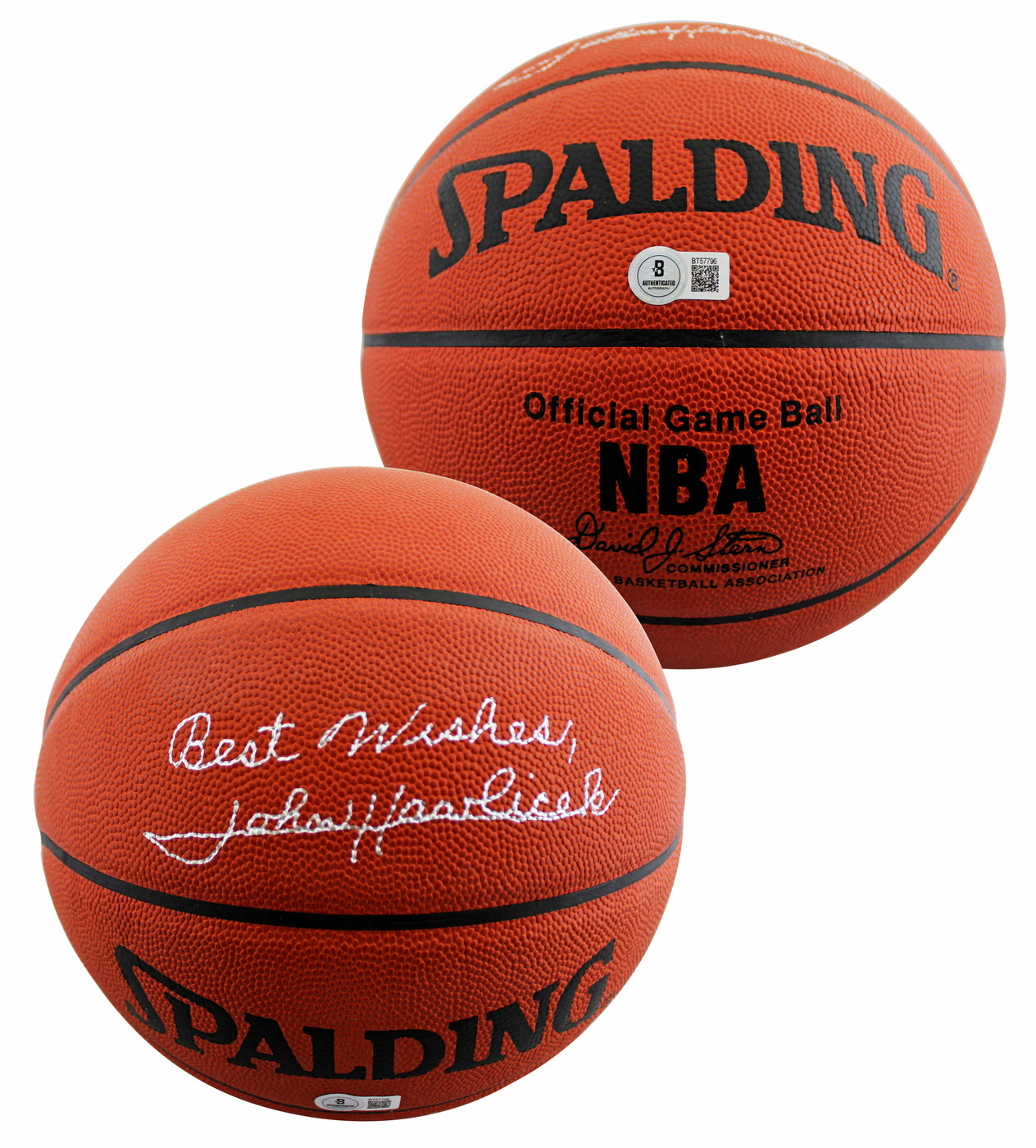 Celtics John Havlicek Signed Spalding Official NBA Game Basketball BAS #BT57796