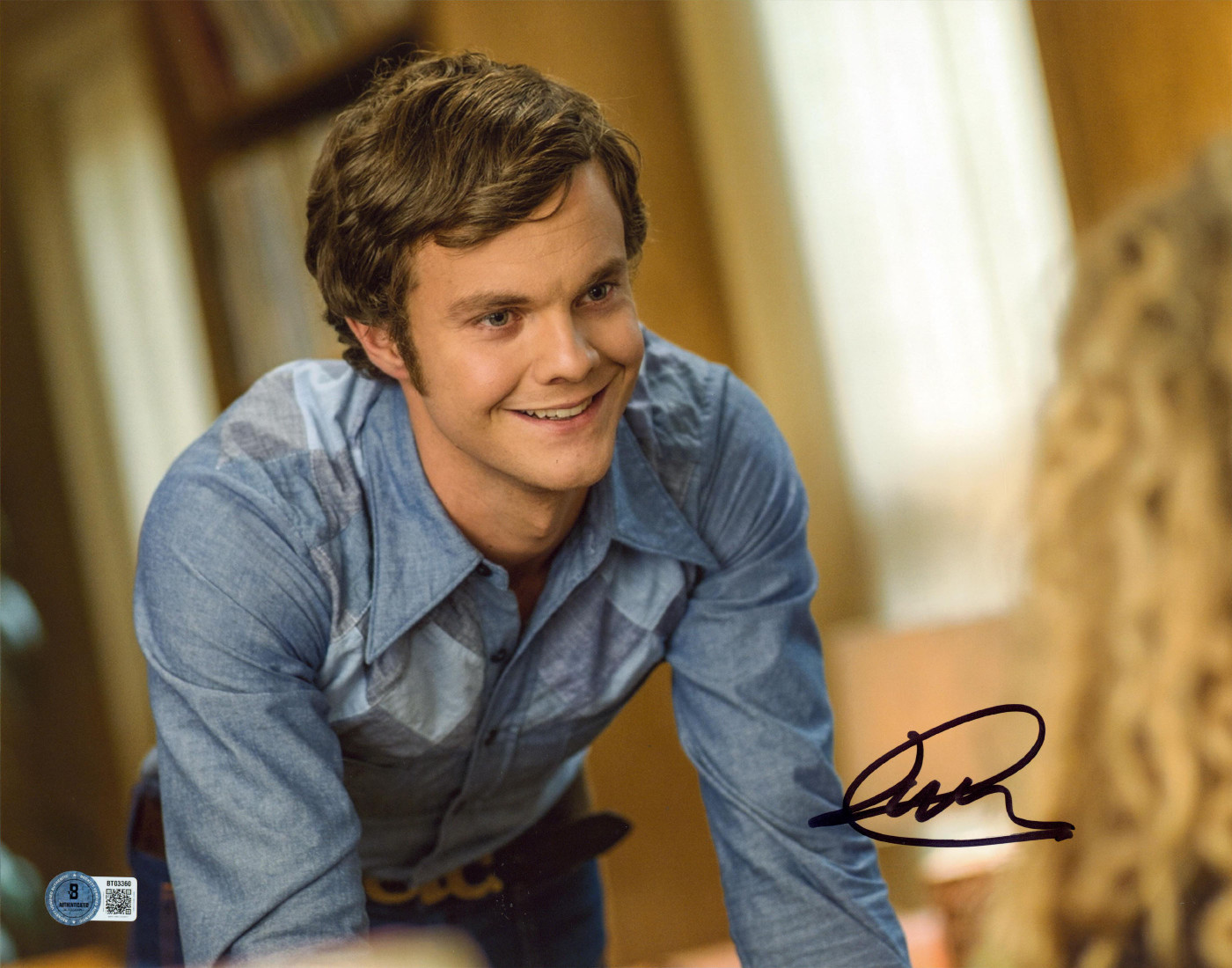 Jack Quaid Vinyl Authentic Signed 11x14 Horizontal Photo BAS #BT03360