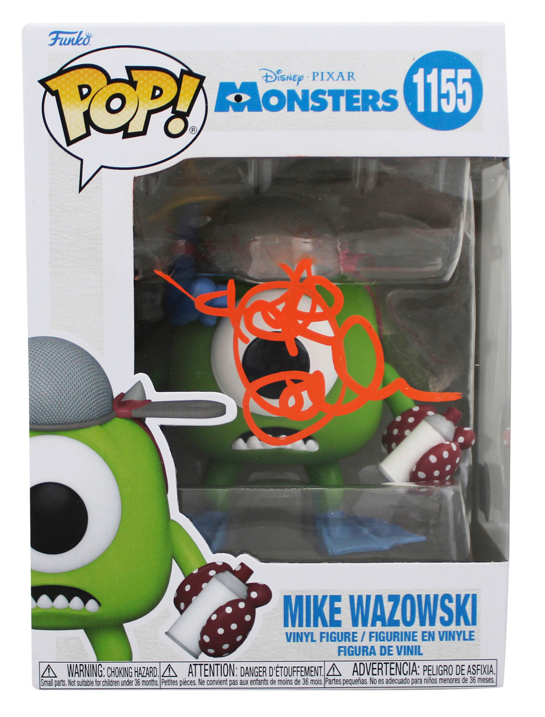 Peter Docter Monsters Signed Mike Wazowski #1155 Funko Pop