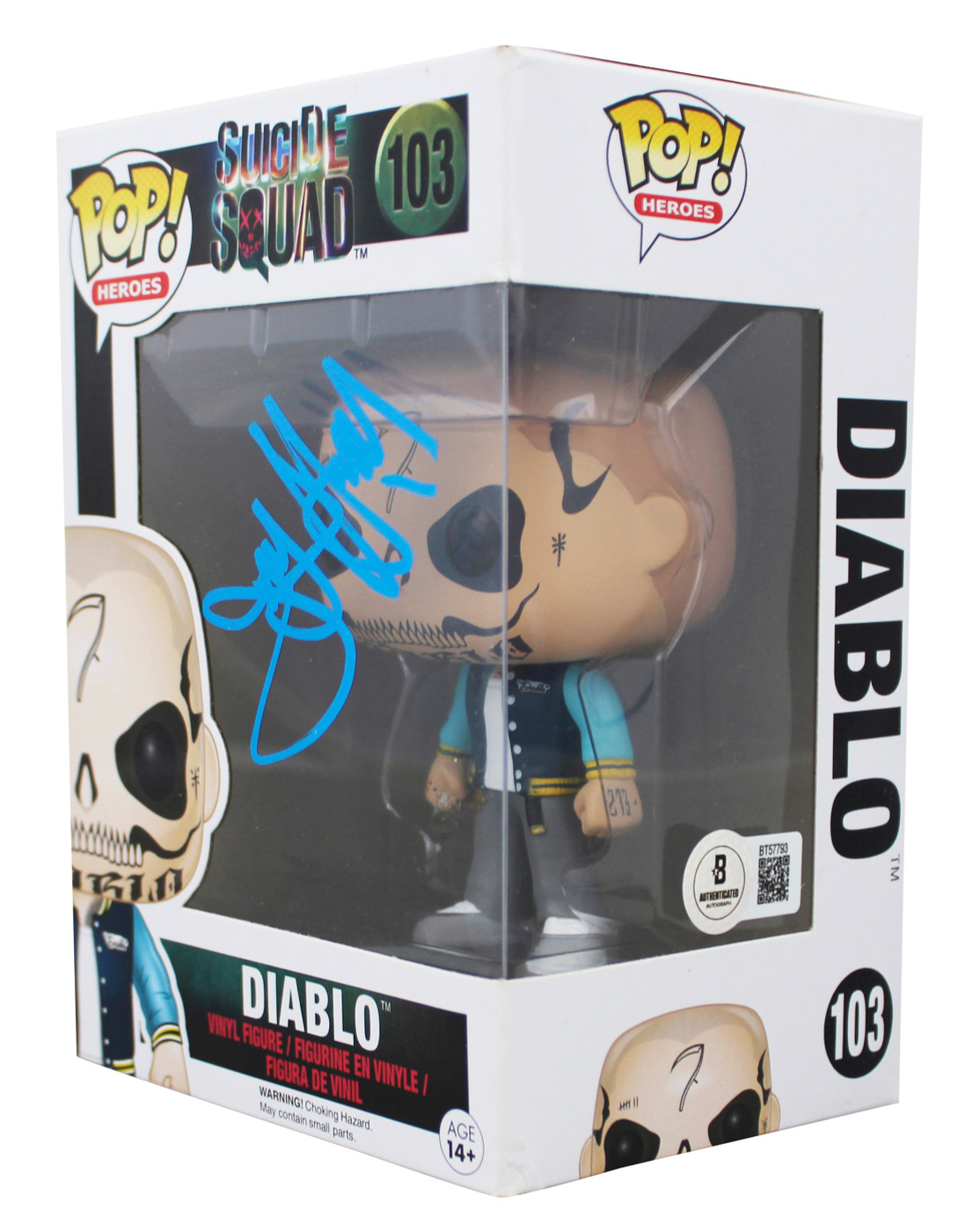 Jay Hernandez Suicide Squad Signed Diablo #103 Funko Pop Figure